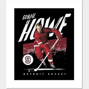 Gordie Howe Detroit Grunge Posters and Art